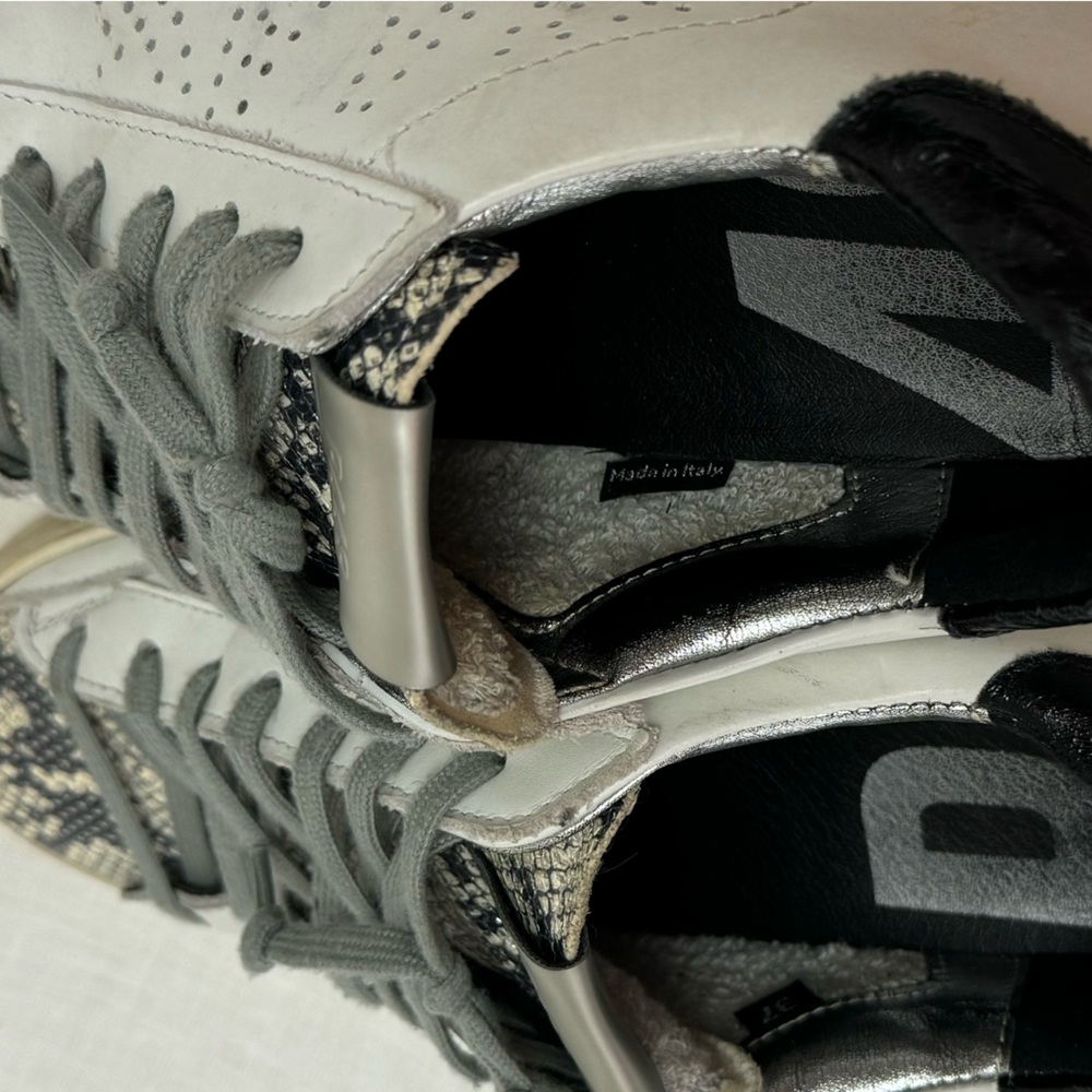 P448 John Python-Print Leather Low Top Sneakers S… - image 7